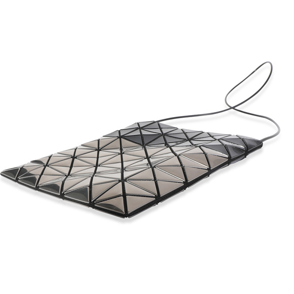 Bao Bao Issey Miyake Gray & Silver Vinyl Prism Mini Pochette Matte - Picture 7 of 7